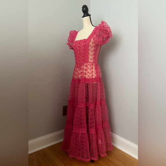 DOEN NADETTE LACE-TRIMMED EMBROIDERED MAXI DRESS - Picture 4 of 7